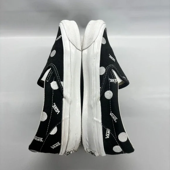 Vans Slip-On Women Size 7 Black Polka Dot Vault Originals Sneakers - Picture 6 of 9